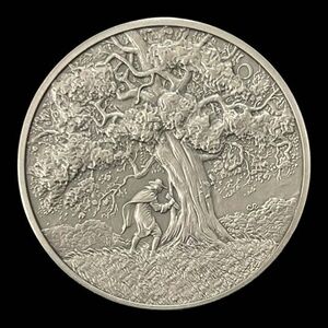 Franklin Mint History of Colonial America Pewter Medal Hiding Royal Charter VG